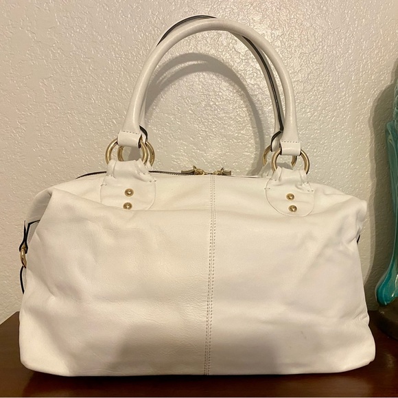 CROMIA Pure White Leather BAG PURSE SATCHEL - Brand NEW - GORGEOUS *TAKE A LOOK* - Picture 2 of 16